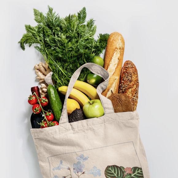 Tydea & Cape Primrose Flower Canvas Tote - Picture 4 of 5